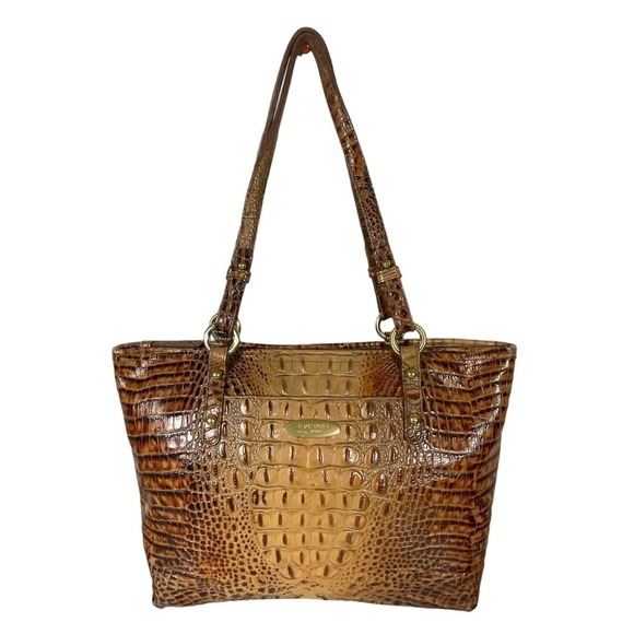 Brahmin Medium Asher Tote Bag in Toasted Almond Melbourne Leather - Picture 1 of 14